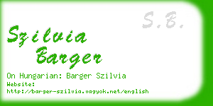 szilvia barger business card